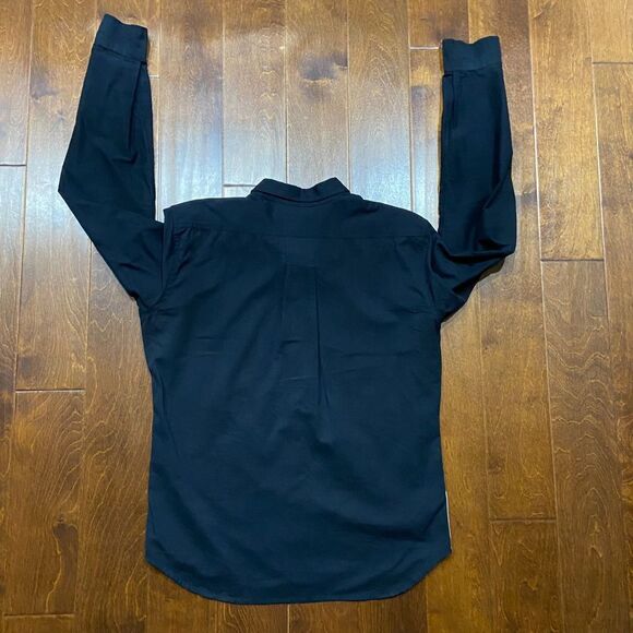 Rich Wierdo Color Block Black Tan White Button Down Shirt Cotton Men's XL - Picture 5 of 9